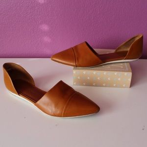 Brown leather Jenni Kayne d'orsay flats